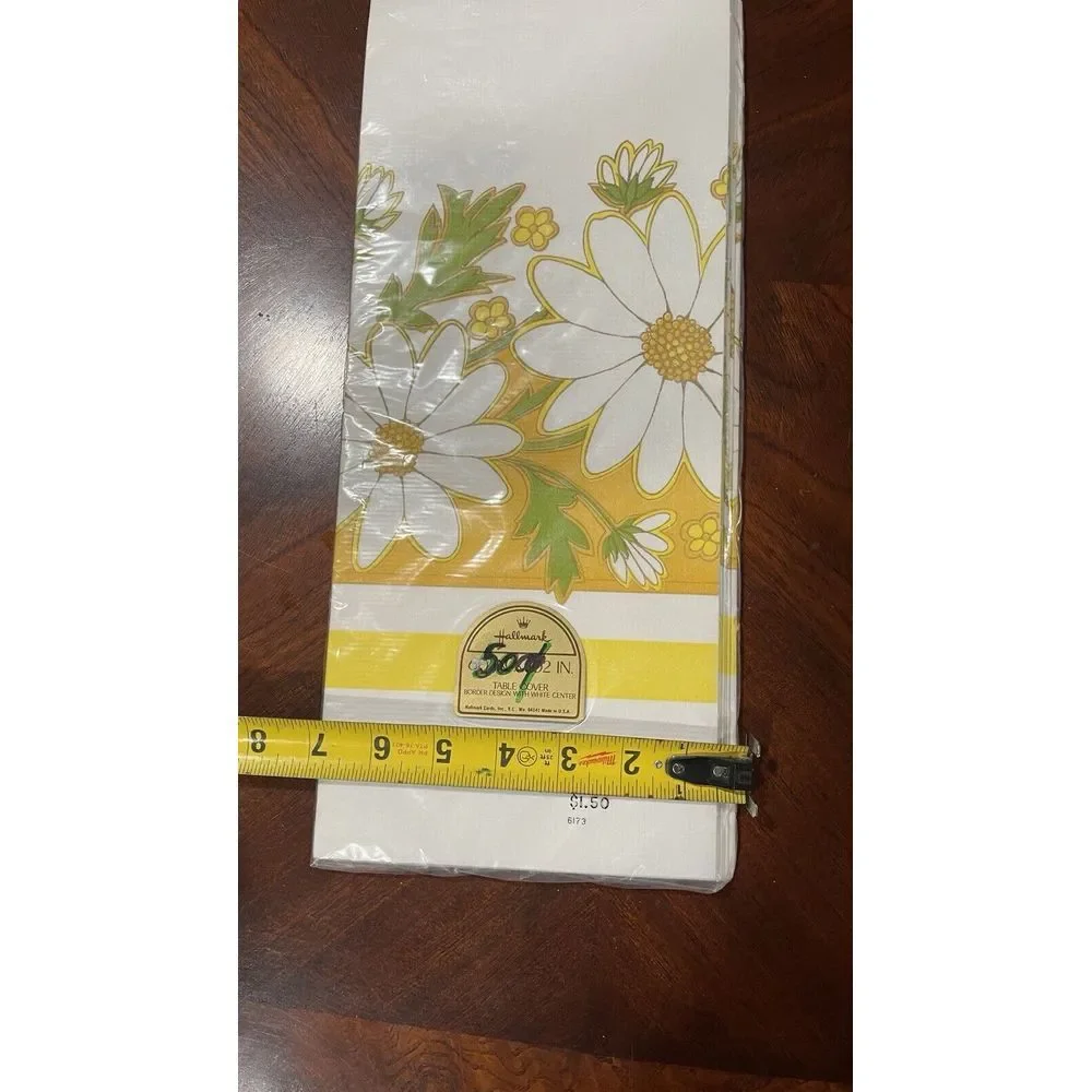 Vtg Hallmark PAPER TABLECLOTH 60